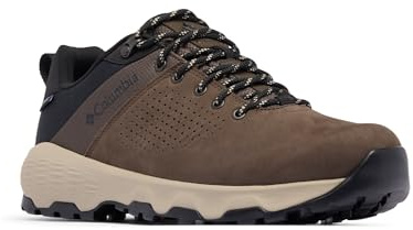 Columbia Men's Newton Nimble Leather, Low Rise Trekking and Hiking Shoes, Tundra/Black, 9 Regular
