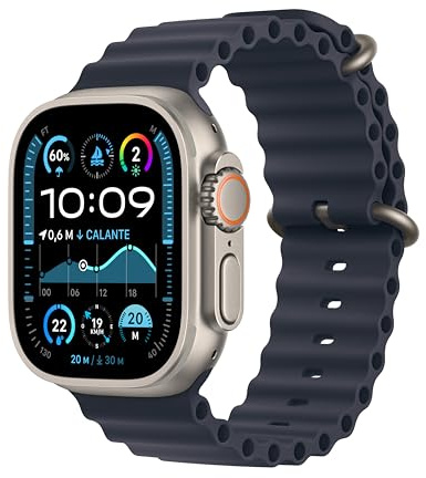 Apple Watch Ultra 2 (GPS + Cellular, 49 mm) Caja de Titanio Natural y Correa Ocean Azul Marino. (Reacondicionado)