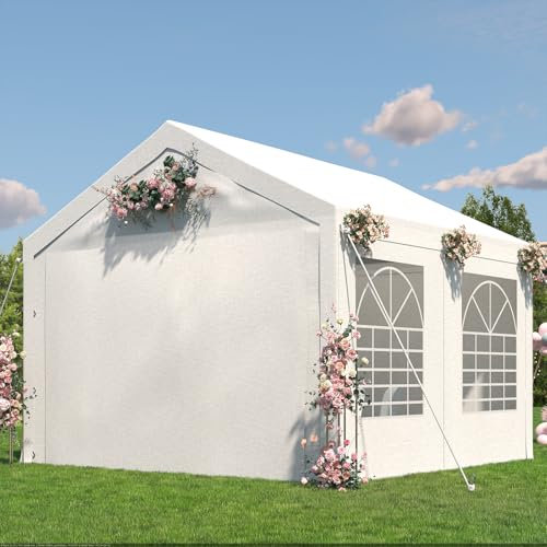 TRIUMPHKEY Carpa para Fiestas 3x4,Carpas para Exteriores,Cenador Protección UV 50+,Gazebo Protección UV Impermeable para Exterior Eventos Bodas Blanco