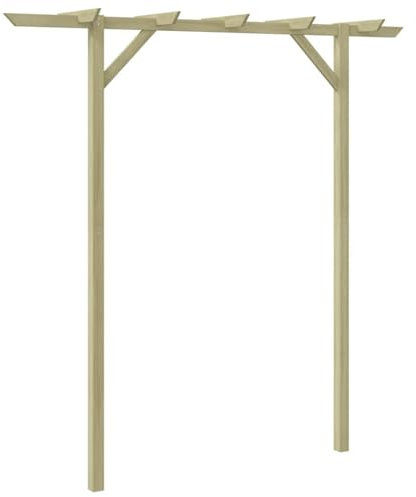 Pergola da giardino in legno con traliccio per piante rampicanti, 200 x 40 x 205 cm