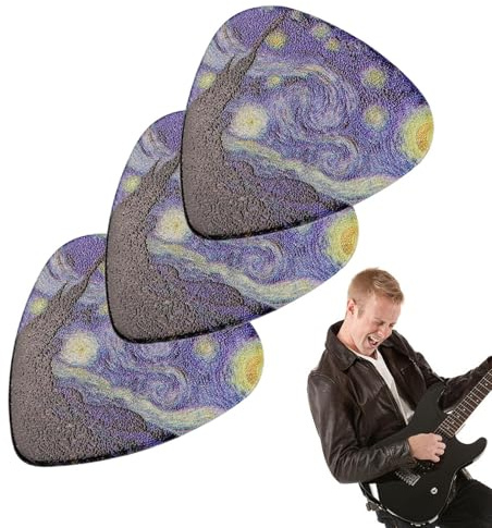 Varietà Di Media Per Chitarra - Set Di Plettri Pesanti Con Scatola Di Immagazzinaggio | Medio E Pesante Fatti A Mano | Plettri Di Chitarra Con Scatola Di Immagazzinaggio Per Gli Amanti Della Chitarra