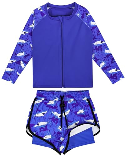 FLYISH DIRECT Baby Swimsuit Trunk and Rashguard Rash-Guard-Set, Zweiteiliger Kinder Badeanzug für Jungen und Mädchen