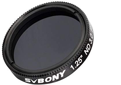 SVBONY SV139 Telescope Filter Moon Filter 0.1 Percent Transmission 1.25 inch ND1000 Nutral Density Filter for Telescope Eyepiece Reduce Moon Surfaces Overall Brightness