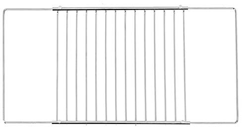 ICQN Griglia Universale | Ripiano Forno allungabile da 37,5-60 cm | Griglia Regolabile per Forno | Griglia del Forno | Griglia | Griglia di Cottura | Griglia da Forno | Grata | Piastra cromata