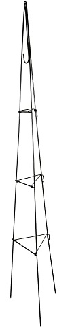 Windhager Rankturm Pyramide faltbar, Ranksäule für Kletterpflanzen, Rankhilfe, Rankstütze, Rosenpyramide, 110 cm, grün, 07592