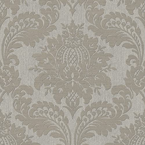 Boutique Taupe Archive Damask Wallpaper