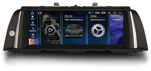 GONFEN Android 14 Qualcomm 8-kärnig GPS-bilradio för BMW 5-serien F10 F11 (2013–2016) NBT med 10,25 tum HD IPS-skärm Carplay Android Auto iDrive Bluetooth wifi 4G Canbus USB DAB+ DSP 4 GB RAM + 64 GB