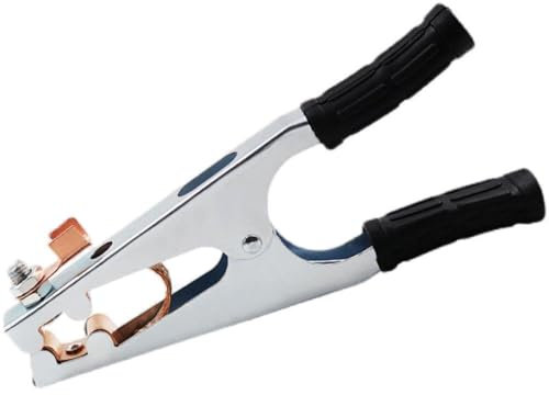 Hwtcjx Pinza Soldadura, Abrazadera de conexión a tierra, Tierra abrazaderas con funda de cuero, Hecho de hierro + latón, equipo de soldadura profesional, para mayoría de las máquinas de soldar (500A)
