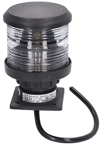 Phare de Mât LED 25 W, Résistant à L'eau IP56 pour Bateau de Navigation Marine, Lampe de Pont Ronde avec Ampoule de Signalisation Spéciale, Convient pour les Navires de Moins de