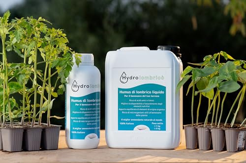 HydroLombricò - Humus di lombrico liquido per piante Orticole, Ornamentali e da Frutto - Consentito in Agricoltura Biologica (5, Chilogrammi)