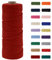 MORAINJAY Makramee Garn 2mm, Makramee Garn Weinrot, Makramee Baumwollgarn 2mmx100m, Baumwollkordel Natur, Baumwoll Bastelschnur für Basteln Stricken Boho Deko DIY Handwerk Wandbehang Wohnzimmer Balkon
