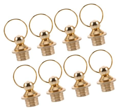 OSOLADY 8pcs Small Brass Gourd Bottle Covers for Home Decor and Stylish Gourd Accessories for Travel and Everyday Use