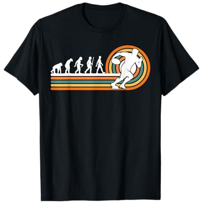 Retro Rugby Player Evolution - Juego de pelota de rugby amante de los deportes Camiseta