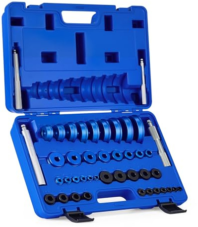 Orion Motor Tech Bearing Press Kit, 43pc Bearing Race and Seal Driver Set, Seal Installer Kit with 23 Metric & 16 SAE Adapters, Bushing Driver Set with 4 Handles for Bearing Installation
