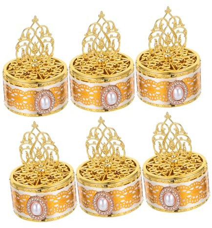LOLIPPYY 6piezas Contenedor Para Guardar Cajas Para Cumpleaños Diseño De Encaje Para Fiestas
