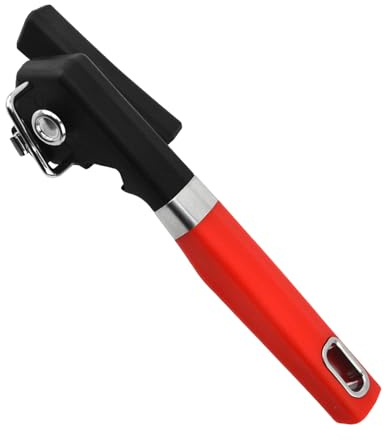 Buerfu Abrelatas Manual - Apertura de Latas,Utensilio de Cocina con Mangos Ergónomicos y Rueda de Corte de Acero Inoxidable para Adultos Mayores Hogar Senderismo Camping Picnics Fiestas Viajes