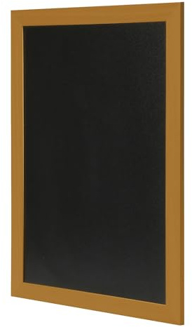 Deflecto Wall Mounted Chalkboard, Durable Writable Message Board, Easy Wipe Surface for Restaurants, Cafés, Kitchens and Events - Pack of 6, 60cm x 80cm Teak