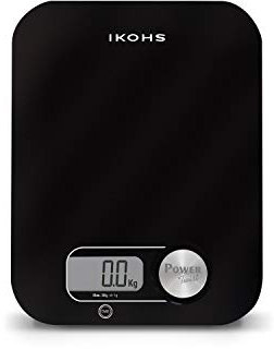 IKOHS PONDUS - Báscula de Cocina ecológica generación de energía, sin pilas ni baterías (Negro)