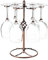 Tomotao Portabicchieri da Vino a 6 Ganci, Porta Bicchieri da Vino da Tavolo Verticale Espositore per Bicchieri da Vino in Metallo Vintage per Bar Ristorante Domestico