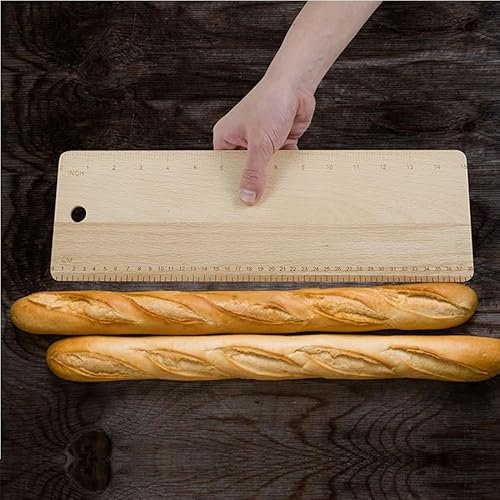 Planche de transfert baguette – Planche à pain – 38,1 cm – Planche à retourner pour baguette – Cuisson du pain français – Ustensiles de cuisson à suspendre pour pains français et ciabatta (couleur