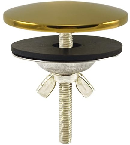 XNTONG - Sink Hole Cover, Sink Overflow Cap, Solid Brass Kitchen Sink Cover, Sink Blanking Cap, for Sink and Bath Overflow Cover, Sink Cover (Gold)