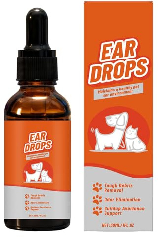 Tuxuseo Gouttes Auriculaires Chiens - 30 ml Gouttes Naturelles pour Soin des Démangeaisons - Solution De Nettoyage Auriculaire Pour Chiens,Pour Chats et Chatsons, Soin des Démangeaisons, Irritation et