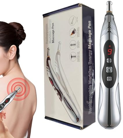 Acupoints Message Stick - Deep Muscle Reliever, Facial Beauty Gadget | Electronic Pulse Energy Meridian Healing Module, Whole Body Circulation Vitality Muscle Skin Relaxation Enhancer With Travel Home