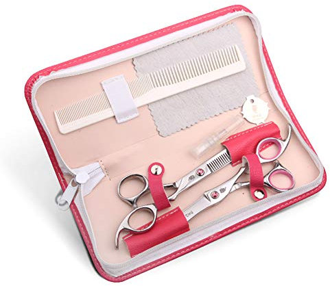 DANTB Profi Haarschere Friseurschere 6 Zoll Haarschneideschere rostfrei 440c hohe Härte japanischen Salon Haare schneiden und Haar dünner Friseur professionelle Werkzeuge,setA