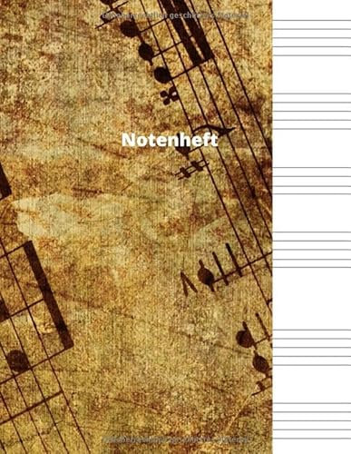 Notenheft: Notenheft,notenblatt leer,notenheft blanko,Dickes Notenbuch - 100 Seiten - hohe Qualität