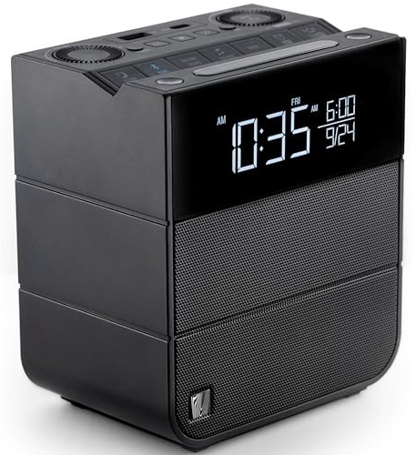 Soundfreaq Sound Rise II, SFQ-16: Bedside Alarm Clock Radio & Bluetooth Speaker, with Large Display Screen, FM Radio, Fast USB Charging, and Nature Sound