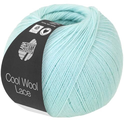 LANA GROSSA Cool Wool Lace | Extrafeine Merinowolle waschmaschinenfest und filzfrei | Handstrickgarn aus 100% Schurwolle (Merino) | 50g Wolle zum Stricken & Häkeln | 400m Garn FB 43