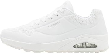 Skechers Men's Wide Fit Uno Stand on Air Sneaker, Bianco, 13 UK Wide