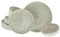 CreaTable, 23714, Serie Uno Athena, 12-teiliges Geschirrset für 4 Personen, Teller Set aus Steinzeug, spülmaschinen- und mikrowellengeeignet, Made in Portugal
