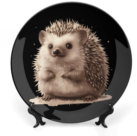 SMAZDFXX decorativo de porcelana china con forma de erizo, ideal para decorar paredes del hogar y la oficina.