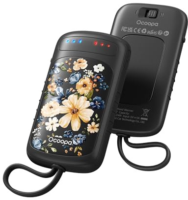 OCOOPA Calentador de Manos Recargable de Doble Cara, Calor Instantáneo en 2s, Autonomía 8h, 67g Ligero, Calienta Manos electrico para Camping, Caza, Viajes, Raynauds, Regalo para Hombre, UT5 DuoHeat