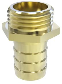 ABA Beul 10010.253.2 Raccord de Tuyau fileté avec Filetage Hexagonal et extérieur, cuivré, 1 1/2 x 32