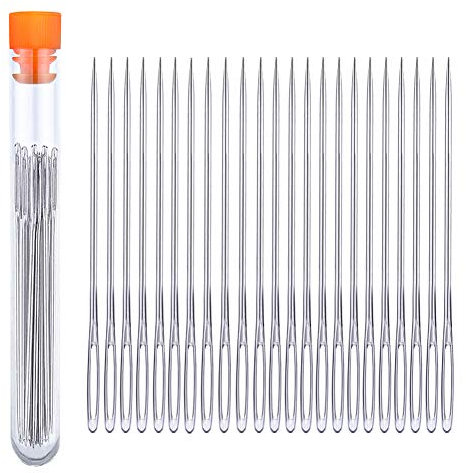 23 Stücke Nähen Nadeln Set, 6cm Große Augen Nadeln, Hand Nähen Nadeln Set für Hand Nähen Handwerk