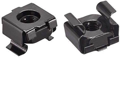 sourcing map Écrous à Cage Encliquetables - M4 x 0.7mm Acier Carbone Écrou Métrique pour Armoire étagère Server 50pcs