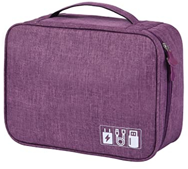 ACOPTON Organizer Elettronico, Borsa Organizzatore da Viaggio Portatile, Custodie Impermeabili per Accessori Elettronici da Viaggio per iPad, Cavi, Caricabatterie, Hard Disk, Power Bank, Carte di