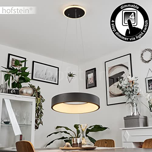 LED-pendellampa Areja, dimbar av metall/plast i svart/vitt, justerbar pendellampa, dimbar, 1 x LED 31,5 Watt, 2500 Lumen, 3000 K