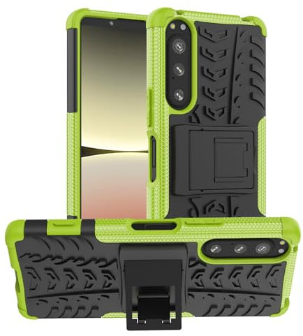 Handy Tasche Kompatibel mit Sony Xperia 5 IV | Case Panzer Hülle Cover Schutzhülle Etui Bumper für Xperia 5 IV | Grün