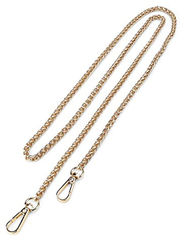 Taschenkette Gold, DIYCUT Riemen für Umhängetasche, Taschengurt Gold 120cm, Trageriemen für Handtaschen Hochwertig, Zeigt Adel, Ersatz Handtaschenkette mit Federschnalle für DIY Taschenzubehör