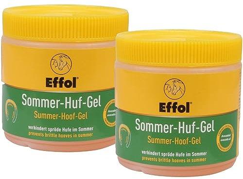 RL24 - Sommer-Huf-Gel | Hufbalsam gegen rissige Hufe | spendet Feuchtigkeit | kräftigendes Huffett | Hufsalbe für Hornwachstum | Hufpflege für Pferde | 2 x 500 ml Dose (2er Set)