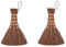 2 Pieces Balai Fouet, Petit Balai à Main en Bois Manche Court Balai Fouet Voiture pour intérieur extérieur
