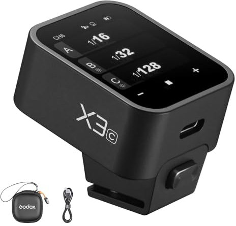 Godox X3C X3 C X3-C TTL Déclencheur de Flash sans Fil Compatible avec Appareil Photo Canon, transmetteur de Flash à écran Tactile OLED (Mise à Niveau X2T-C/Xpro-C/XProII-C)