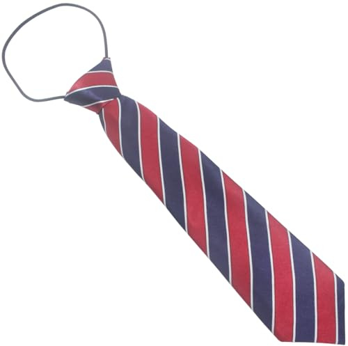 TAOSHENG Fashion One Size Kids Elastic Tie, 29CM Length Modern Stripe Pre-Tied Children Necktie for Boys Girls Wedding Graduation School Uniforms