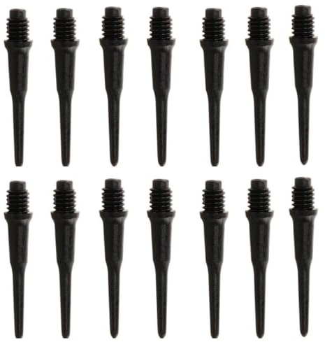 HRLORK Lot de 100 pointes de fléchettes en plastique à pointe souple - Noir