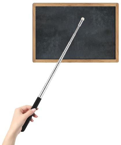 Puntero Telescópico, 1 Piezas Puntero Telescópico para Profesor, Aula Puntero Extensible Mano 100cm, con Cordón, Extensible Punteros Presentaciones de Acero, para Presentador Maestro