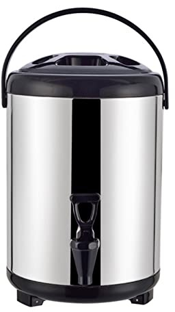 Culnflun Getränkespender, Edelstahl Heiß und Kaltgetränkespender Warmhalte-Airpot Thermo Behälter mit Zapfhahn, Großer Getränkespender Thermoskanne mit Hahn Pumpkanne für Kaffee Tee oder Glühwein (8L)