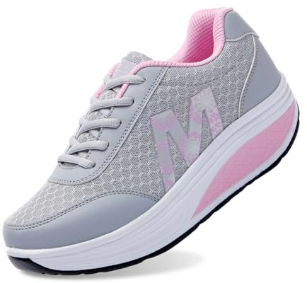 Genérico Zapatillas Ortopédicas para Mujer de Bajas Diseno Moderno Confort Outdoor Fitness Plataforma Ligeras Deportivas con Suela Alta Ideales Primavera-Verano